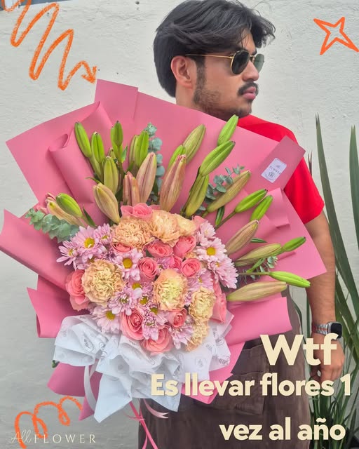 Ramo grande en tonos rosa y durazno